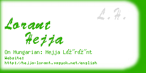 lorant hejja business card